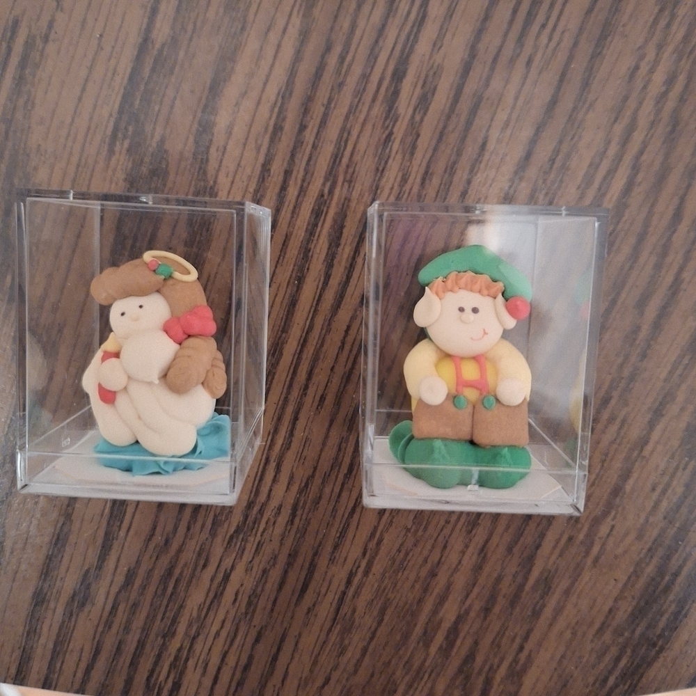 🌟 Vintage Bubblegum Buddies Christmas holiday angel & elf